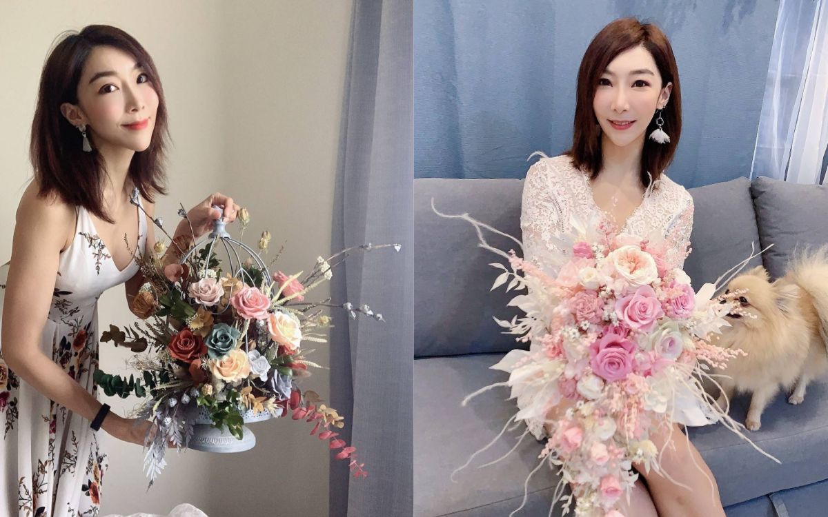 ▲李宓轉當花藝老師招生百名。（圖／畢獅國際娛樂提供） 