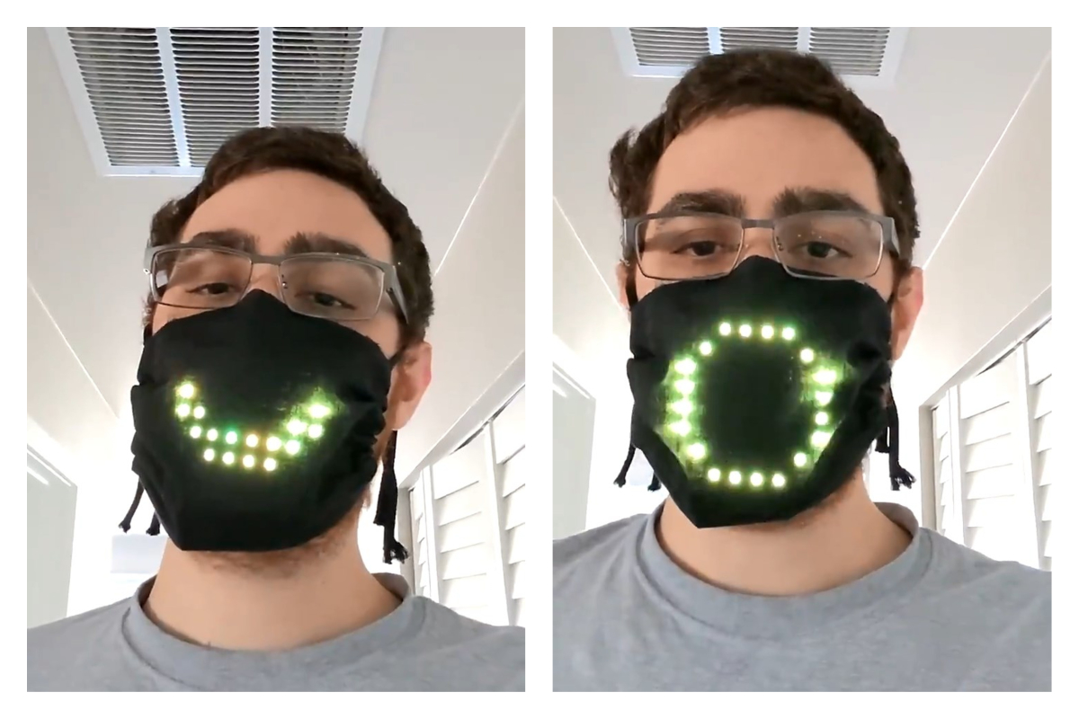 ▲設計師自製「閃光口罩」，模樣曝光 53 萬人全震驚。（圖／翻攝自 Tyler Glaiel 推特）