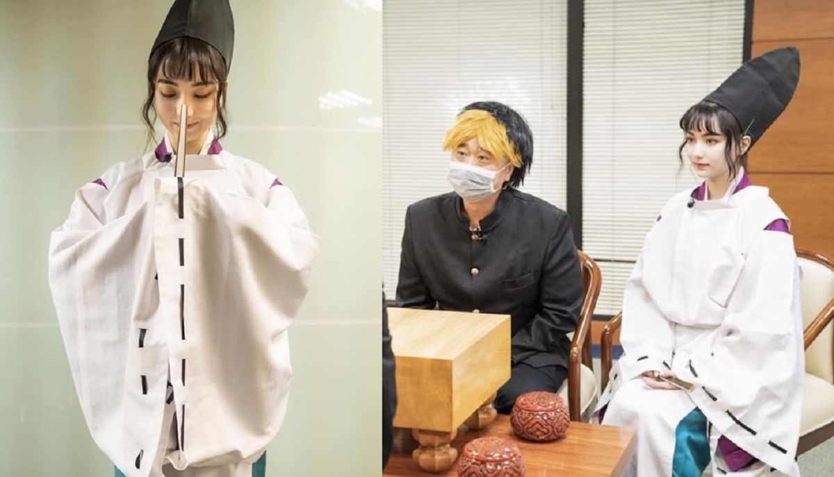 ▲黑嘉嘉Cospaly成知名動漫「棋靈王」角色「佐為」，引發熱烈討論。（圖／翻攝黑嘉嘉臉書）