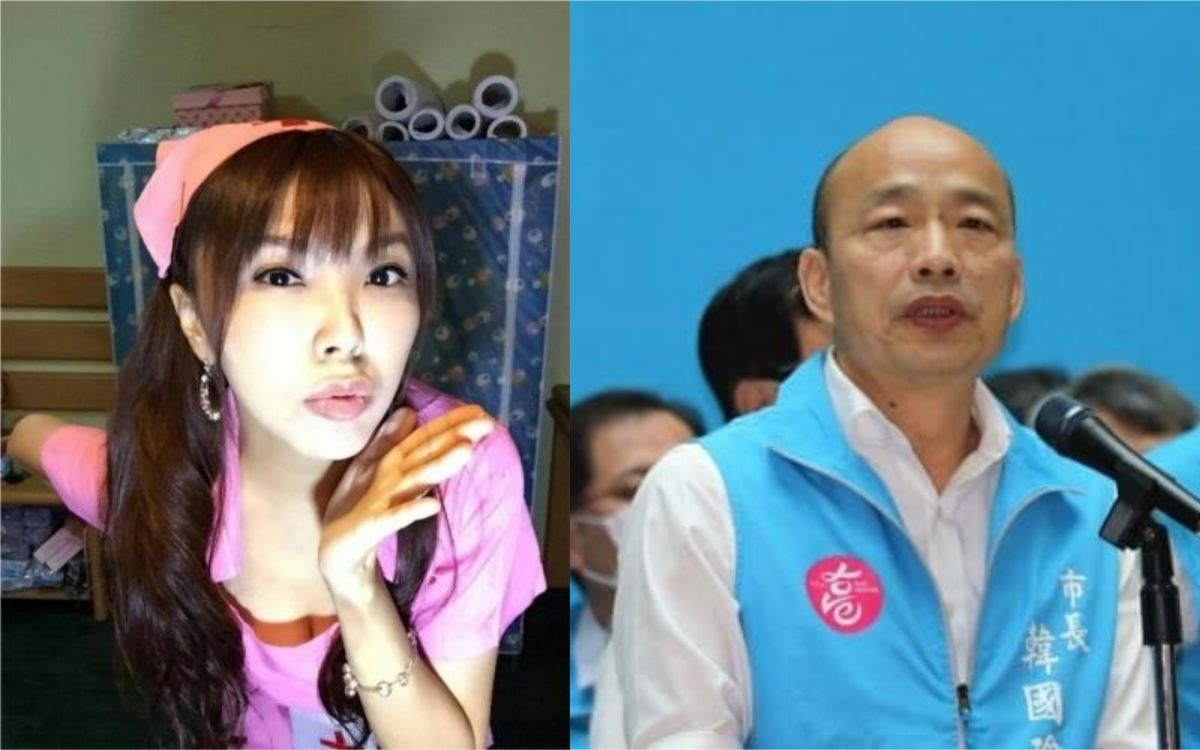 ▲韓國瑜（右）被罷免成功，劉樂妍（左）爆氣發文。（圖／劉樂妍微博、日本經濟新聞） 