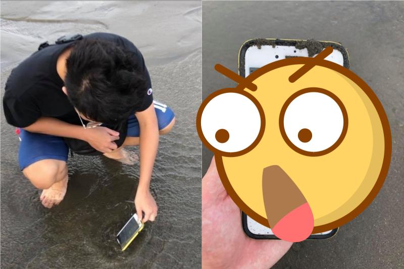 ▲一名網友表示自己在沙灘玩耍時，挖出一支 iPhone 6 ，而引起許多人討論。（圖／翻攝自新竹大小事臉書）