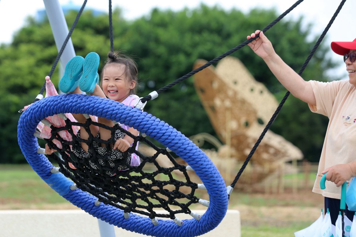 ▲新北市今（7）日再開放位於八里十三行博物館周邊、結合史蹟與地形的共融式遊戲場！（圖／新北市政府新聞局提供）