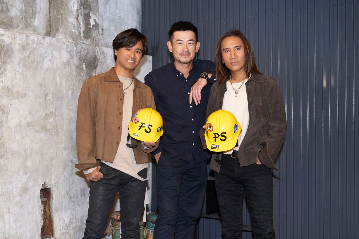 ▲動力火車與柯叔元（中）有多年的好交情。（圖／華研國際提供）