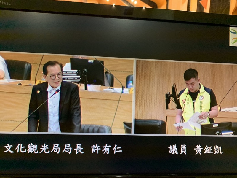 ▲嘉義縣議員黃鉦凱要縣府在梅嶺美術館增建展演中心。(圖／記者陳惲朋攝）