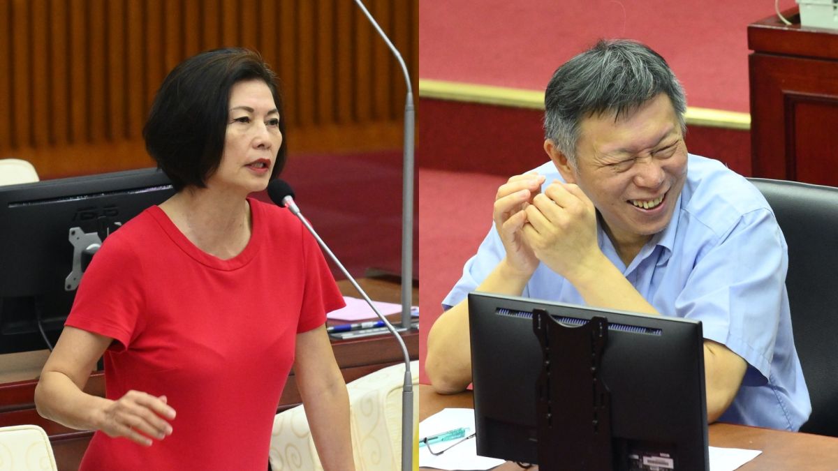 ▲國民黨台北市議員汪志冰、台北市長柯文哲。（記者林柏年攝,2020.6.8）