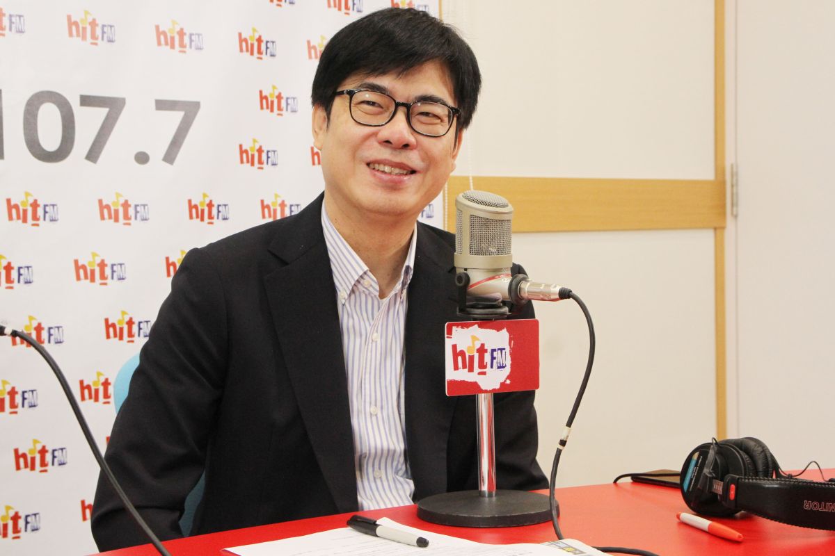 ▲對於高雄代理市長和補選，行政院副院長陳其邁依舊不願鬆口。（圖／Hit Fm《周玉蔻嗆新聞》製作單位提供）