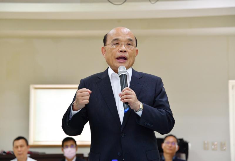 ▲蔡政府推動2025非核家園，行政院長蘇貞昌說，能源轉型漸漸看到成績。（資料照片／行政院提供）