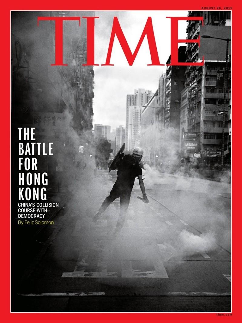 ▲香港示威登上《時代雜誌》封面。(圖/翻攝自