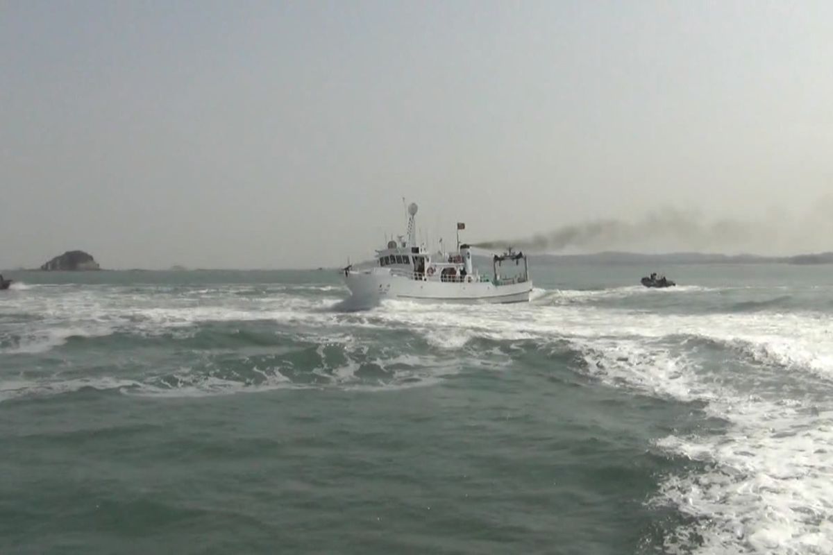 ▲金門船舶出航行禁限制水域與陸船海上交易，恐成防疫破口。(圖/記者蔡若喬攝)