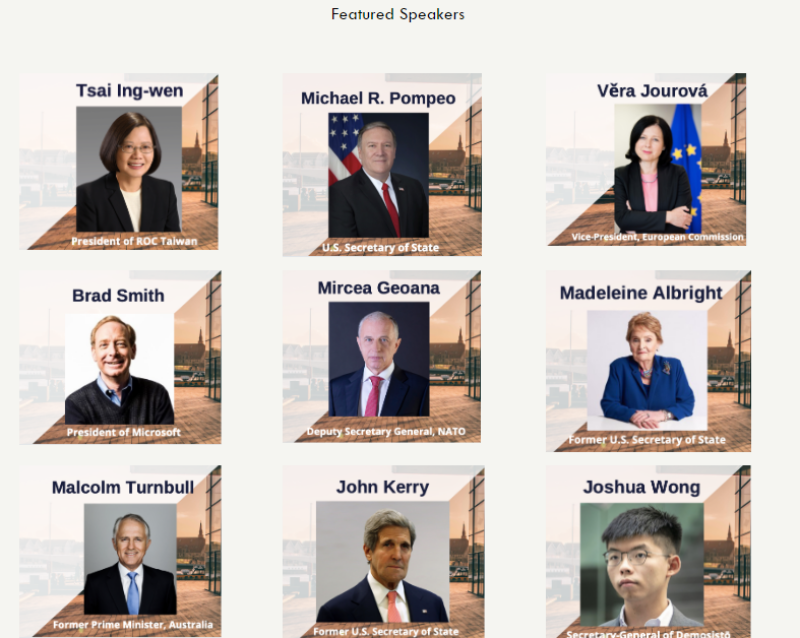 ▲總統蔡英文受邀參與「 2020 哥本哈根民主高峰會」視訊會議，將與美國國務卿蓬佩奧等人發表演說。（圖／翻攝自國際民主聯盟官網）