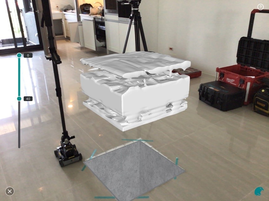 ▲建商自主於交屋前請2組驗屋團隊進行驗屋並對結構以3D透地雷達將厚達30公分的樓地板結構完整呈現。（圖/公關照片）