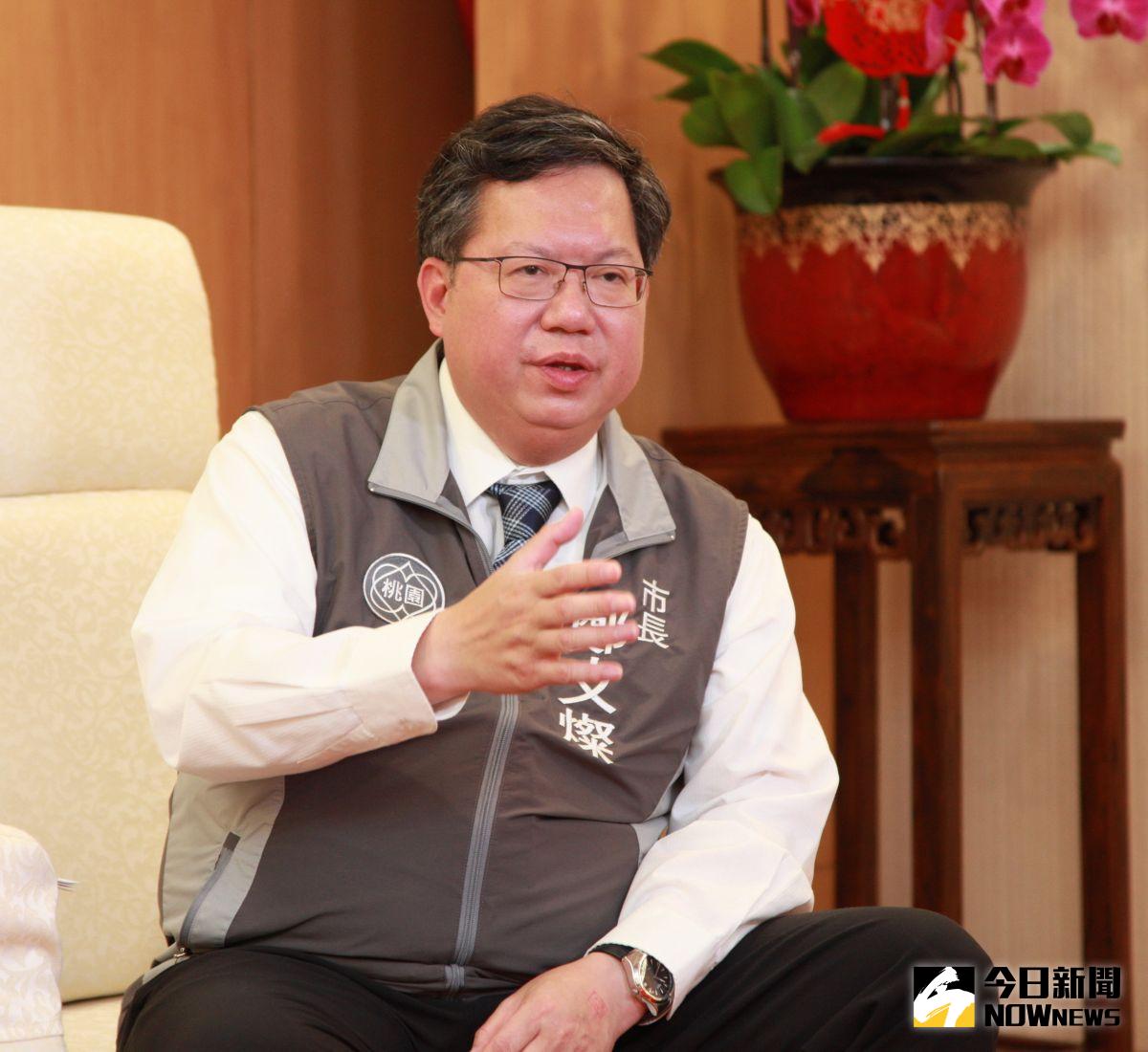 ▲桃園市長鄭文燦接受《NOWnews》專訪時強調，自由民主不是天上掉下來，這都要靠不斷的爭取、抗爭。（圖／記者李春台攝影）