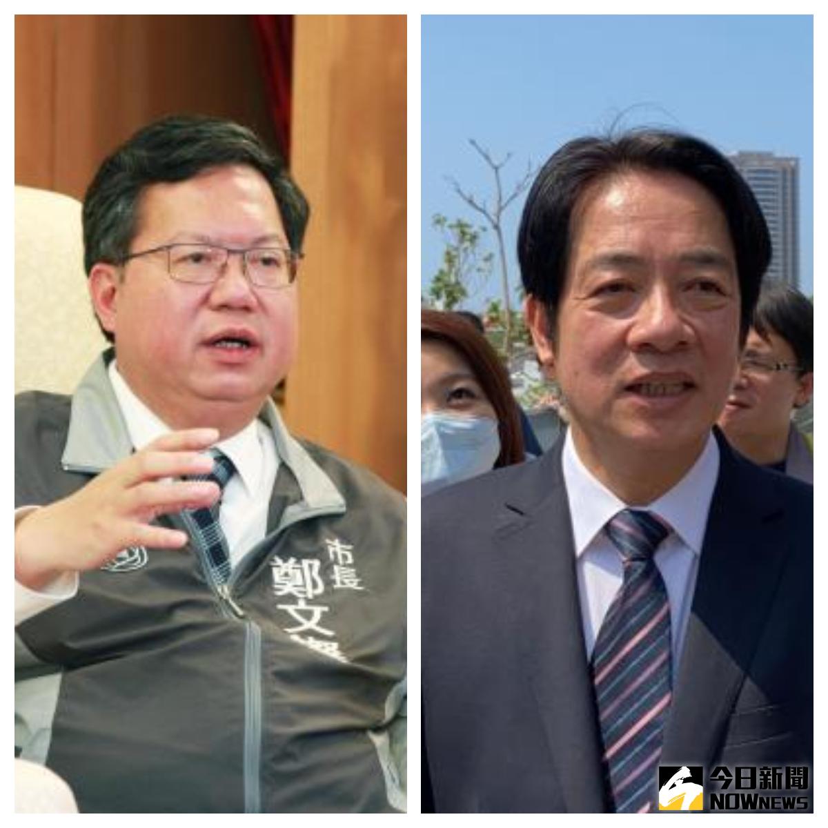 ▲桃園市長鄭文燦接受《NOWnews》專訪時強調，他跟副總統賴清德是長期的朋友，也是永久的兄弟，所以不會有任何威脅的問題。（圖/Nownews製圖）