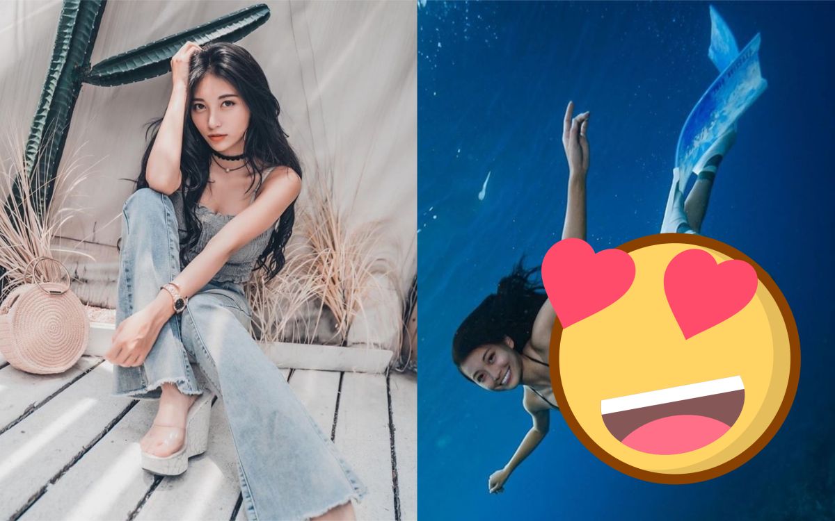 ▲祈錦鈅化身性感美人魚。（圖／祈錦鈅臉書） 