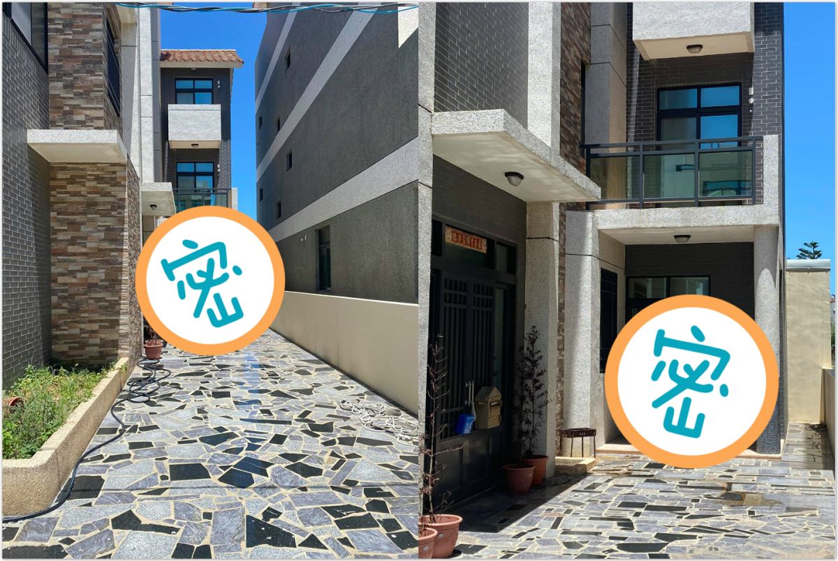 ▲一名女網友在臉書社團《爆怨公社》表示，一回到家看見一隻野生的大黃牛，站在家門前陰影處望向她，瞬間哭笑不得。（圖／翻攝自爆怨公社）