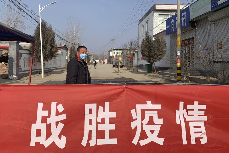 ▲河北省官媒下午報導，河北省唐山市18日發現29例COVID-19感染者，其中無症狀者占28例。圖為河北一處村莊資料照。（圖／美聯社／達志影像）