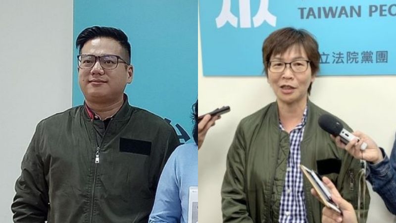 ▲民眾黨不分區立委蔡壁如、邱臣遠,遭質疑非北市府局處官員,卻獲贈2020台北燈節工作夾克。(圖/苗博雅辦公室提供)