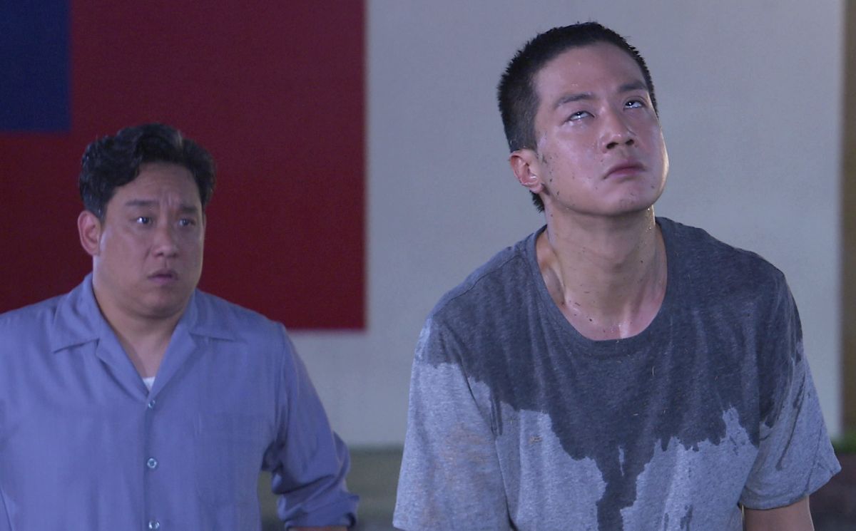 ▲薛仕凌（右）被操到落跑。（圖 / 台視提供）