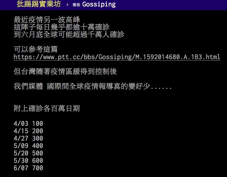 ▲網友熱議國外疫情。（圖／翻攝PTT）