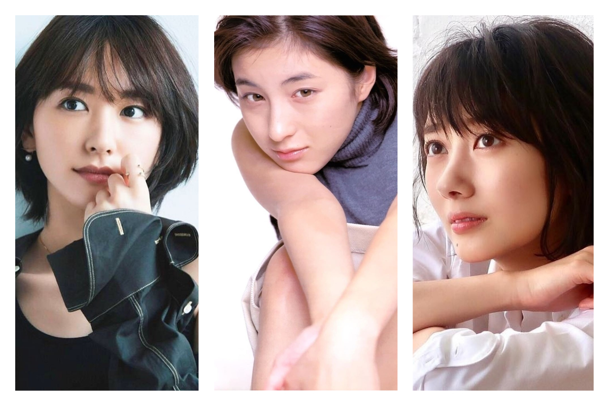 ▲網友討論「短髮更可愛的女明星」，引發大家熱議。（合成圖／翻攝自gakki_smile、波瑠、hirosue_ryoko_fan的IG）