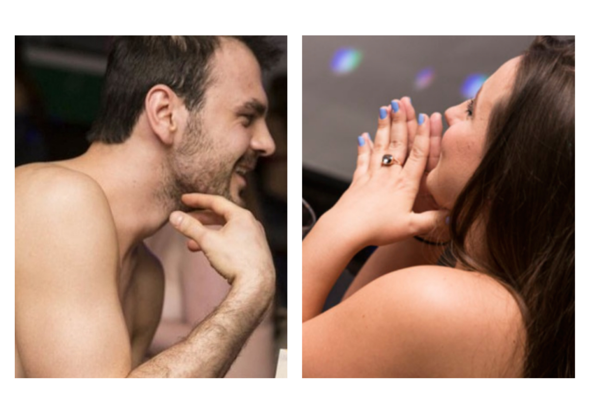 ▲「裸體約會」尋愛情？參與者揭破冰關鍵。（圖／翻攝自《 date in a dash 》）