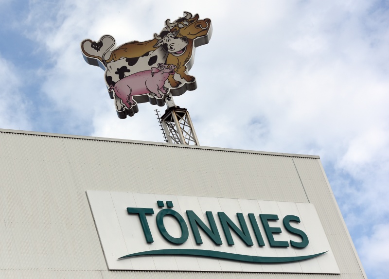 ▲德國著名肉類加工大廠托尼斯（ Tönnies ）。資料照。（圖／美聯社／達志影像）