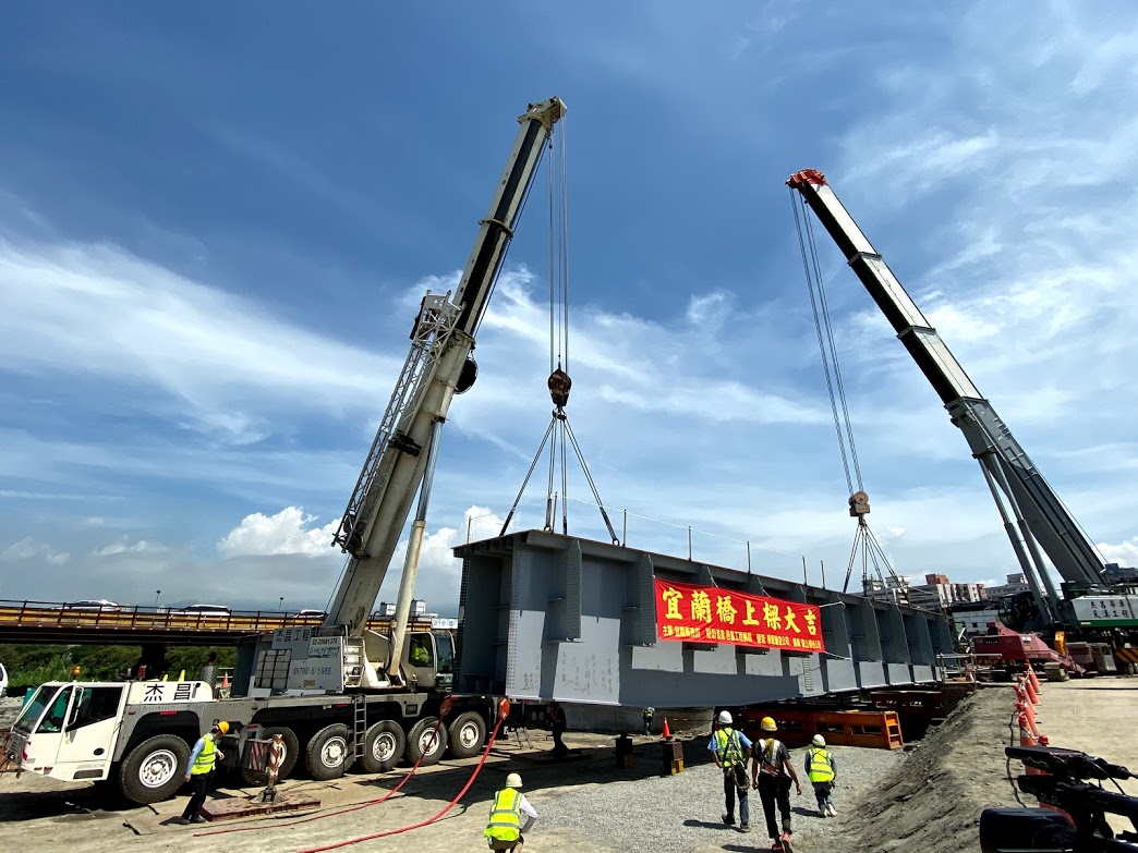 ▲宜蘭橋改建工程，今（19）日上午舉行上梁典禮。（圖／記者李清貴攝,2020.06.19)