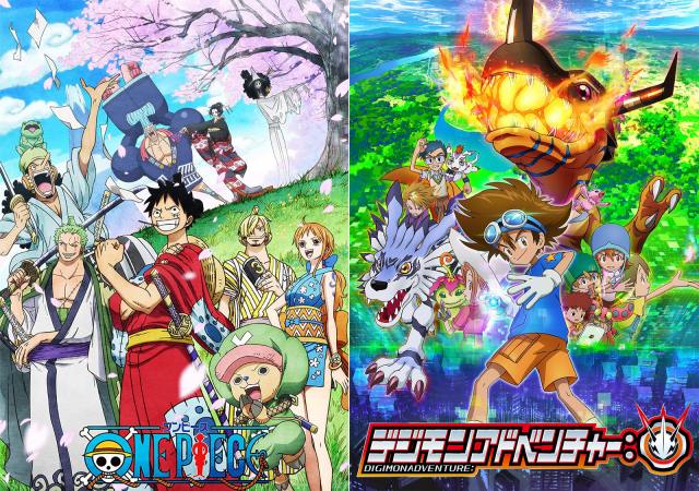 ▲《航海王One piece》及《數碼寶貝大冒險：Ψ》因疫情趨緩復播。（圖／Twitter）