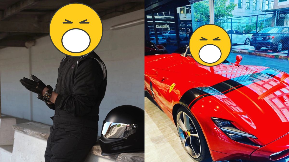 ▲天王級男星試乘8500萬新款法拉利。（圖／翻攝臉書、IG）