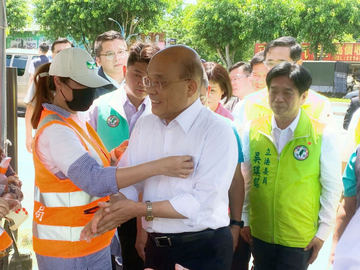 ▲蘇貞昌表示，台美兩國之間互動良好，尤其蔡英文總統領導我們台美關係，有非常大的進展。（圖／記者宋原彰攝，2020.06.22）