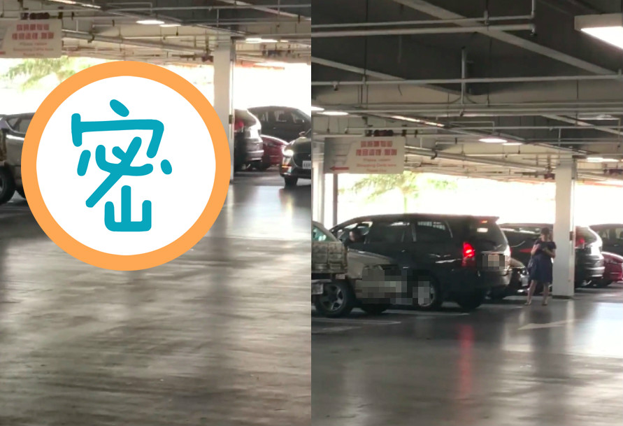 ▲網友逛好市多看到有人佔停車位的方法很奇特。（圖／翻攝爆怨公社）