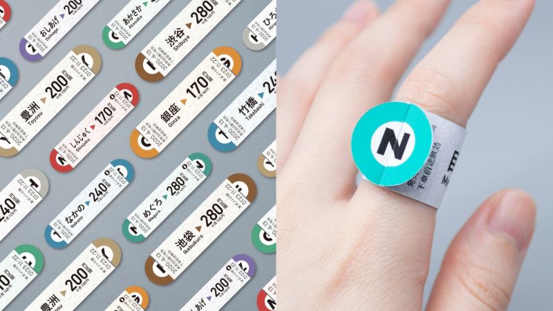 ▲日本設計師「戒指車票」的概念吸引不少人熱議。（圖／翻攝自推特 @keltoto ）