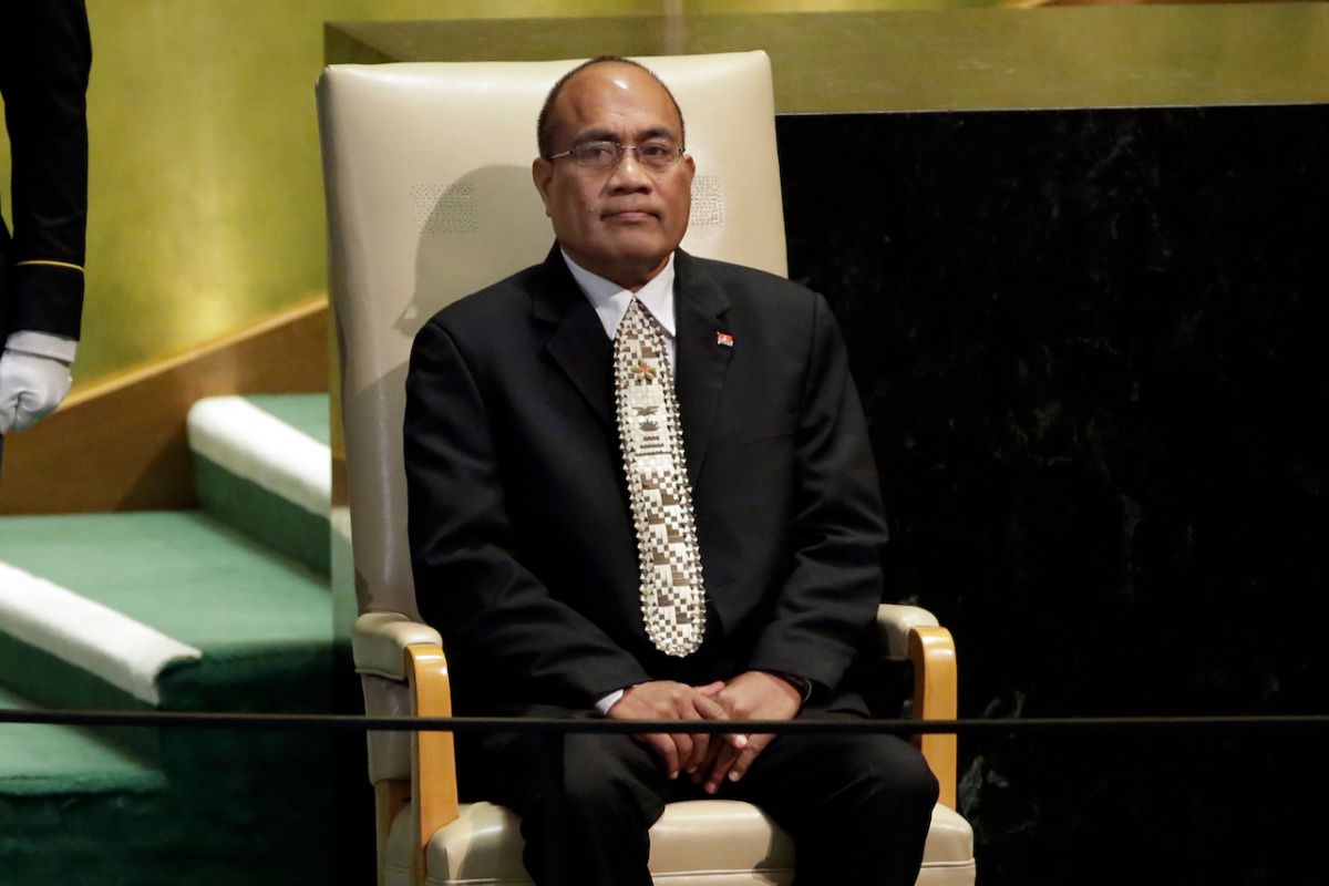 ▲中國朝南太平洋試射洲際彈道飛彈，中國南太友邦吉里巴斯總統馬茂(Taneti Maamau)罕見表達不滿。（達志影像／美聯社）