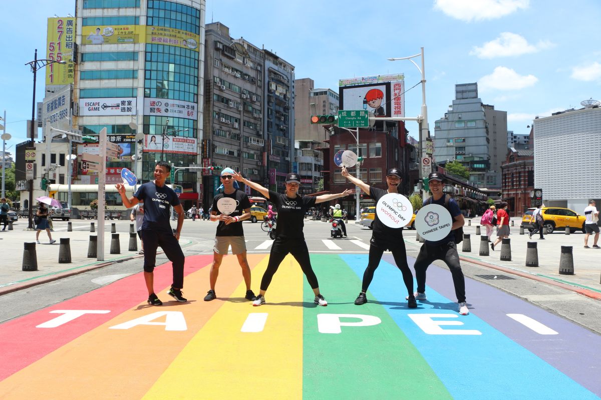 ▲中華奧會熱血運動快閃西門町，直播歡慶國際奧林匹克日（圖／中華奧會提供）