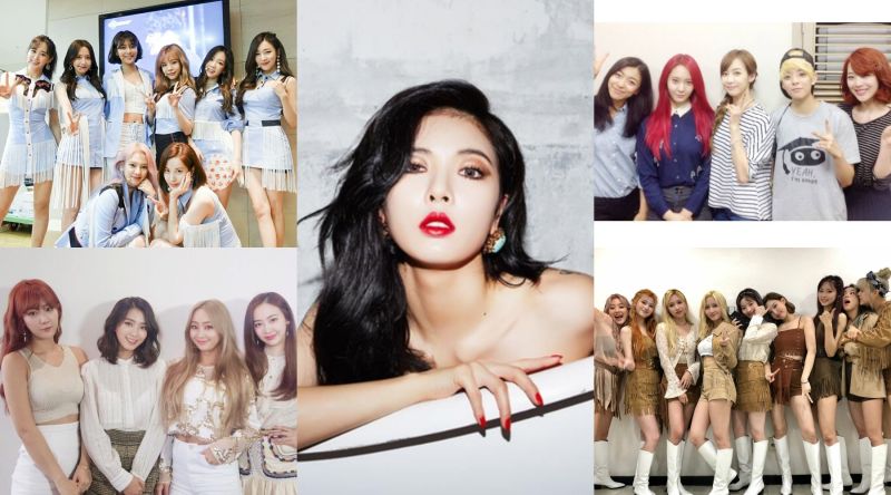 ▲少女時代（左上起）、泫雅、f(x)、SISTAR、TWICE等人曾推出的夏季歌曲讓人印象深刻。（圖／藝人臉書）