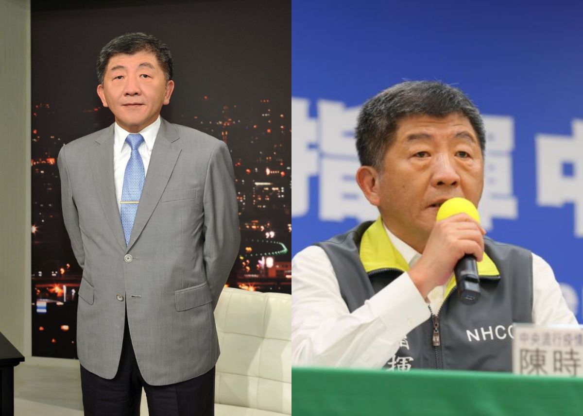 ▲陳時中笑說自己是「政務官，不是網紅」。（圖／台視、指揮中心提供） 