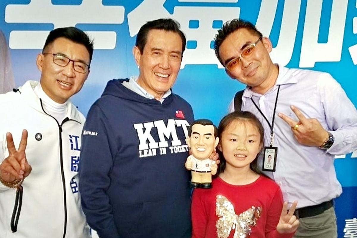 ▲前總統馬英九(左二)、國民黨主席江啟臣(左一)。（圖 / 翻攝馬英九臉書）