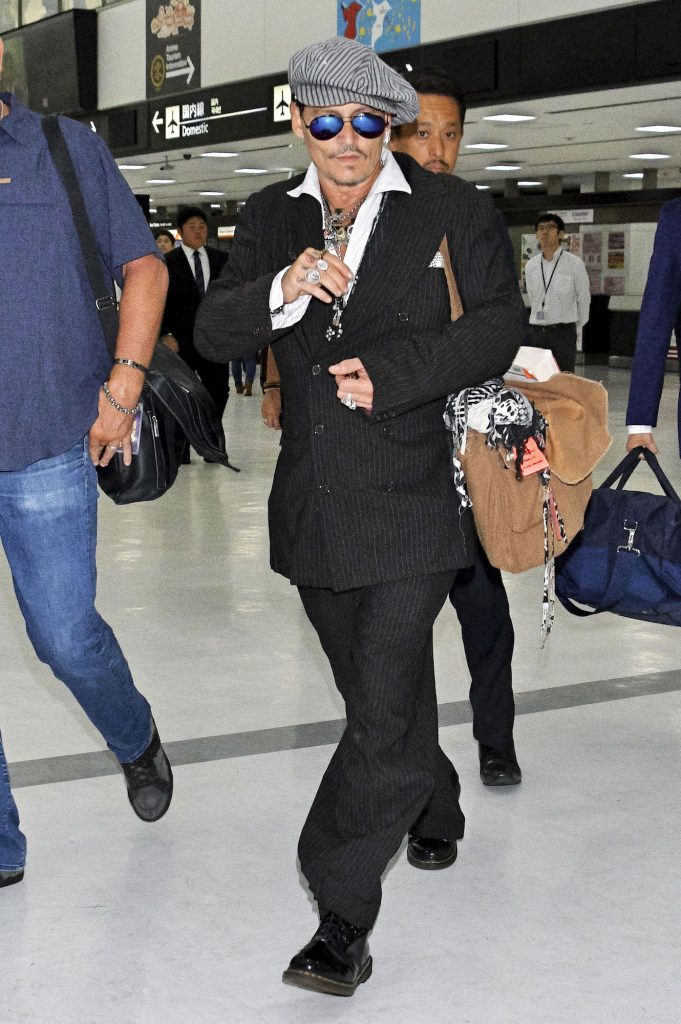 Johnny Depp at Narita International Airport in Tokyo, Japan<br />Featuring: Johnny Depp<br />Where: Narita, Chuba, Japan<br />When: 13 Sep 2018<br />Credit: Kento Nara/Future Image/WENN.com<br />**Not available for publication in Germany**