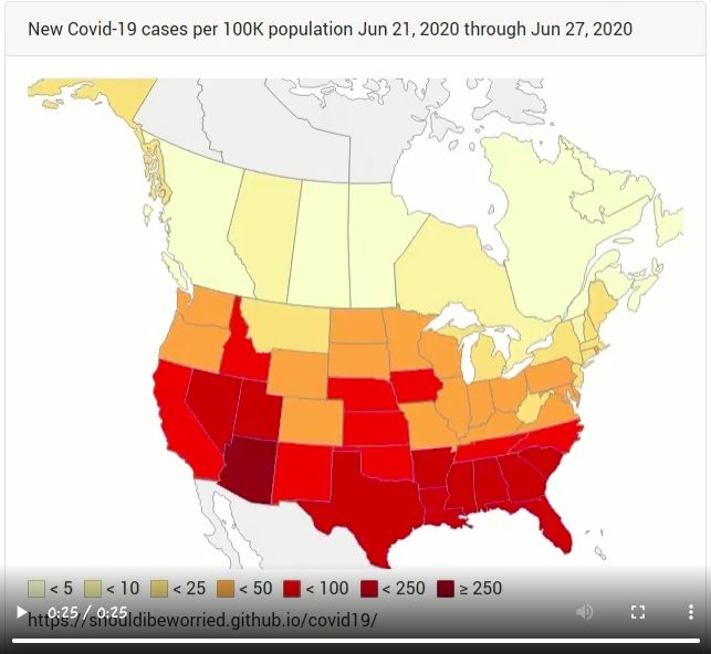▲經過三個月，確診病例成長趨勢全集中在美國南部。（圖／翻攝raddit）