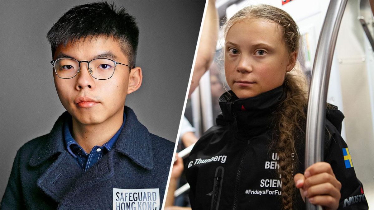 ▲「環保少女」通貝里推特轉發前香港眾志秘書長黃之鋒的推文，聲援香港遊行。（圖／翻攝自 NewsFounded ）