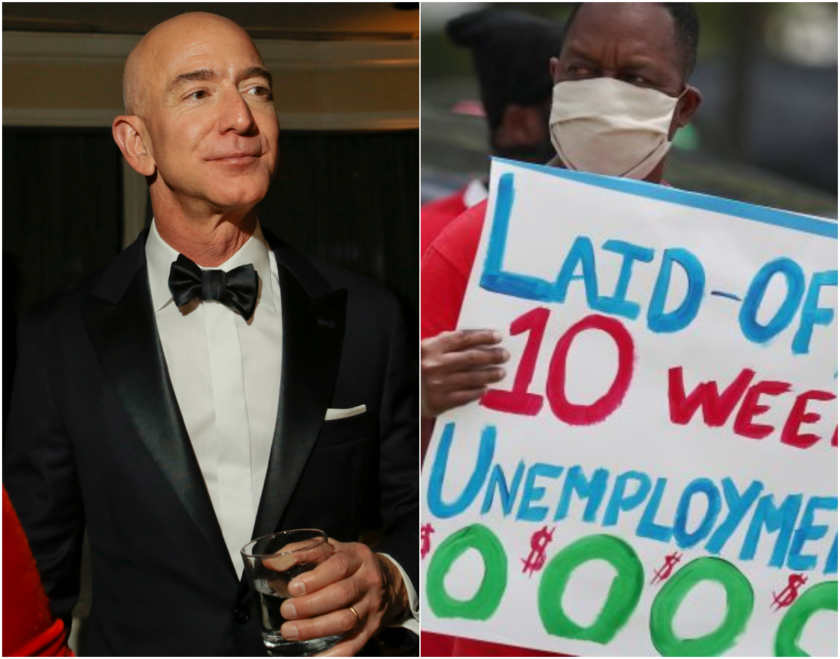 ▲經濟專家指出，COVID-19 加劇了美國貧富差距。（圖／翻攝自 NBC News ）