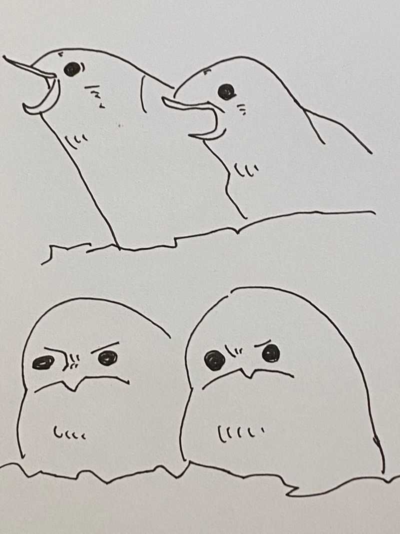▲網友畫下變臉對照圖。(圖/翻攝自@KE_mi的推特)
