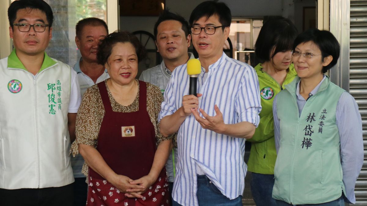 ▲針對媒體詢問，香港施行國安法的看法，陳其邁強調，這是全球民主的倒退。（圖／記者鄭婷襄攝，2020.07.02）