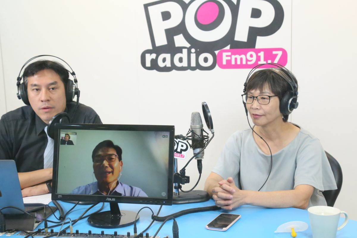 ▲民眾黨立委蔡壁如2日接受電台專訪時引發失言風波。（圖／POP radio提供）