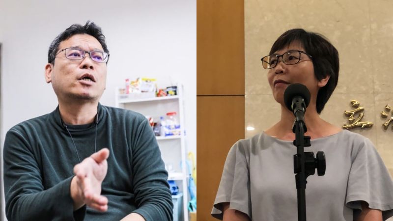 民眾黨前中央委員張益贍、不分區立委蔡壁如。