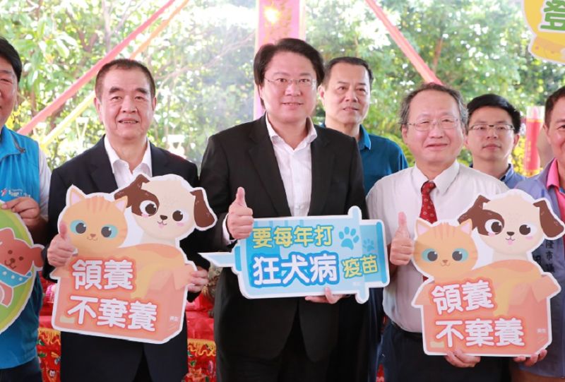 ▲基隆市長林右昌主持動物收容所整建工程開工。(圖/基隆市府提供)