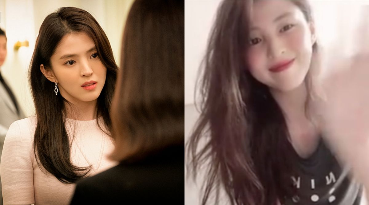 ▲韓素希美肌開太強，妝容不自然掀起討論。（圖／韓素希微博、JTBC）