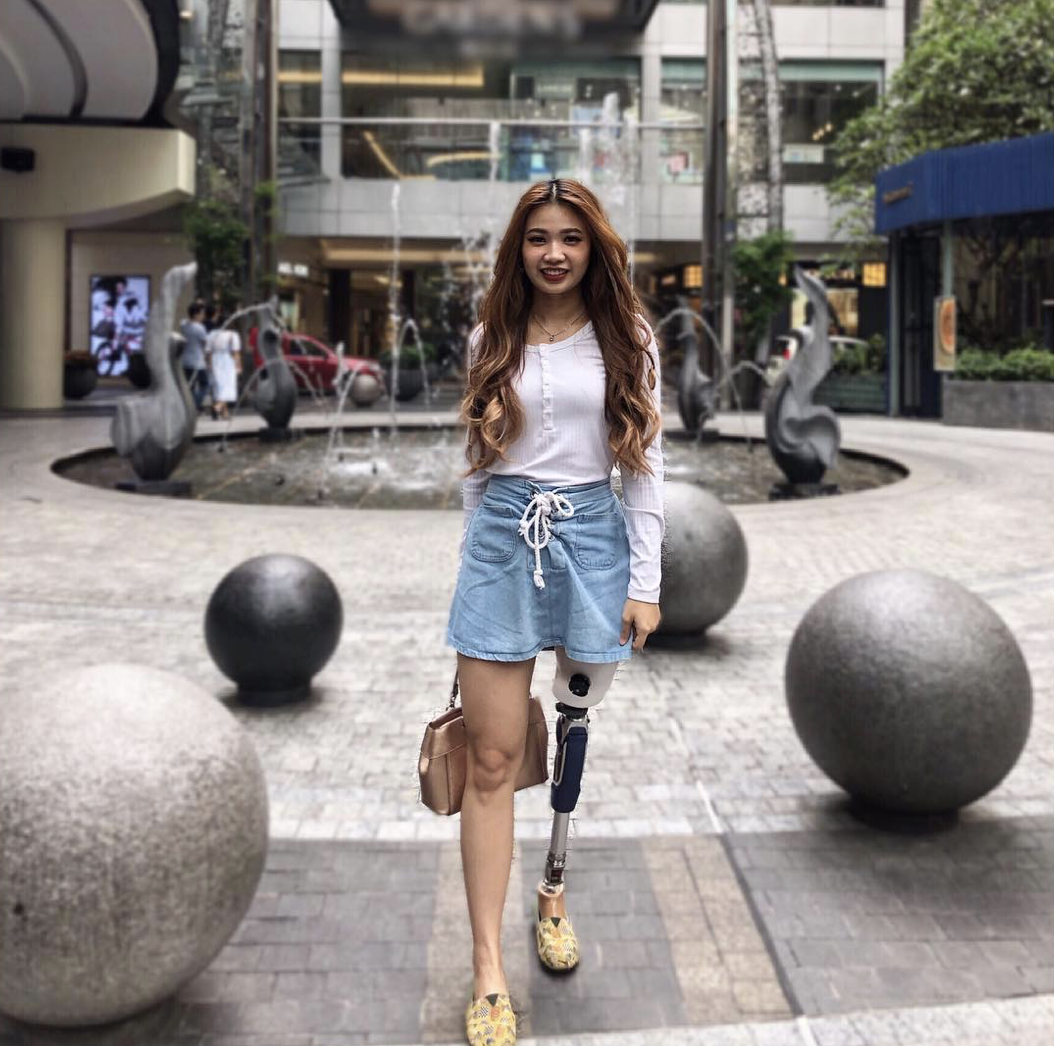 ▲來自馬來西亞的楊意琳小時候因骨癌截肢，不過她並沒有因此頹廢喪志，反而力爭上游、充實的度過每一天。（圖／翻攝自臉書）