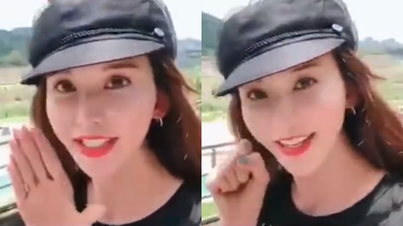 ▲林志玲在動態影片中面相怪異。(圖/STAYREAL微博)