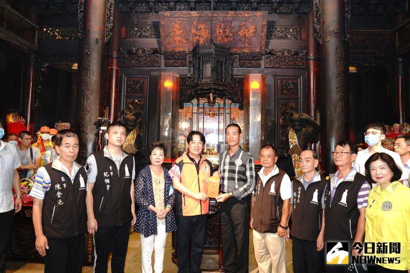 ▲副總統賴清德恭迎媽祖,在北港朝天宮致詞。(圖/記者洪佳伶攝,2020.07.08)